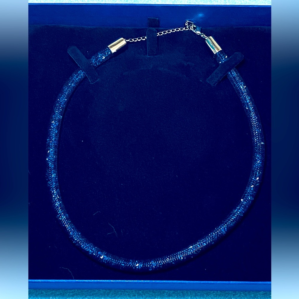 Swarovski Stardust Necklace in Montana Blue